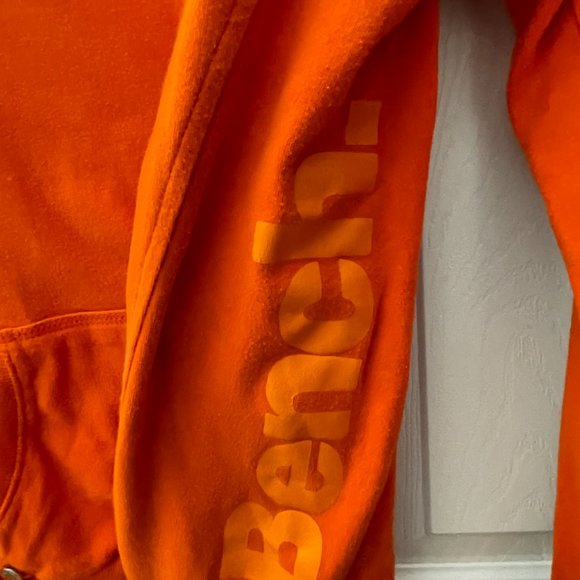 Scoop neck, neon orange hoodie - Picture 2 of 3